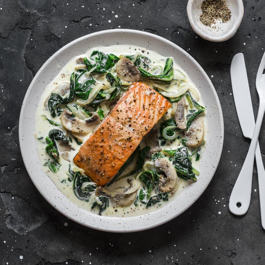 Easy Salmon Florentine Atkins Low Carb Diet